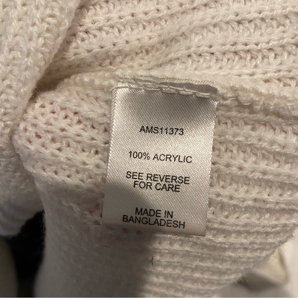 ALISON ANDREWS Colorblock Tie Bell Sleeve Sweater Turtleneck Large - Picture 7 of 7